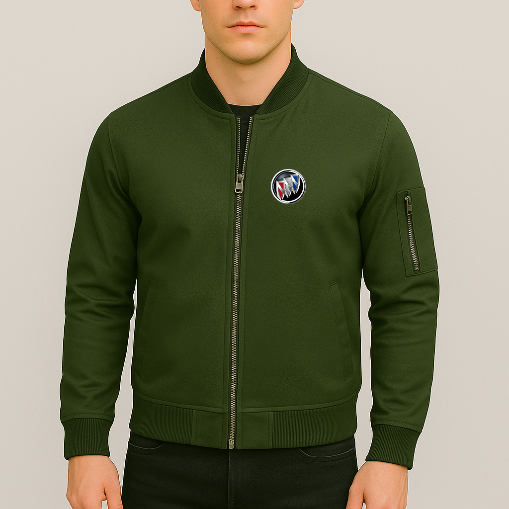 Men’s Buick Motorsports Car Lightweight Bomber Jacket Windbreaker Softshell Varsity Jacket Coat